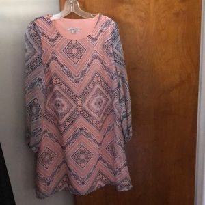 Pink long sleeve dress